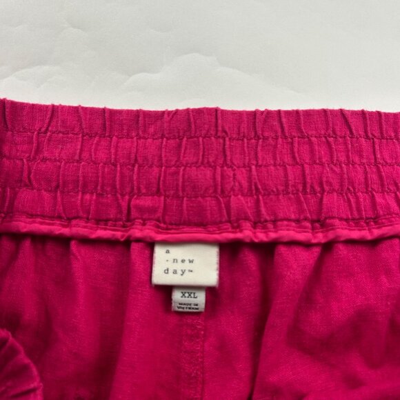 A New Day Hot Pink Linen Blend Jogger Pant XXL - Picture 4 of 7